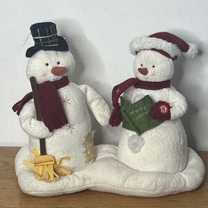 Hallmark Jingle Pals Mr & Mrs Snowman Animated Singing Plush 2003